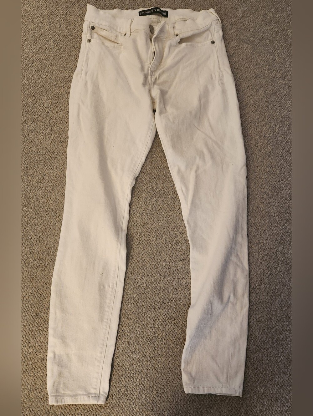 Women's Express Slim Straight White Jeans